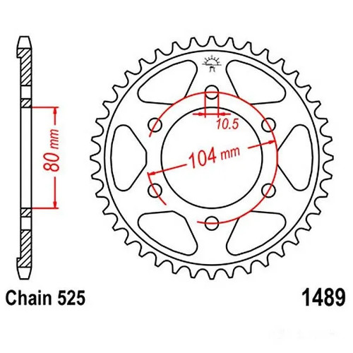 Kettenrad teilung 525 - teilung,